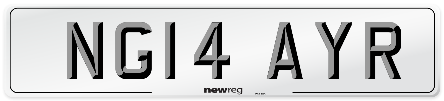NG14 AYR Number Plate from New Reg